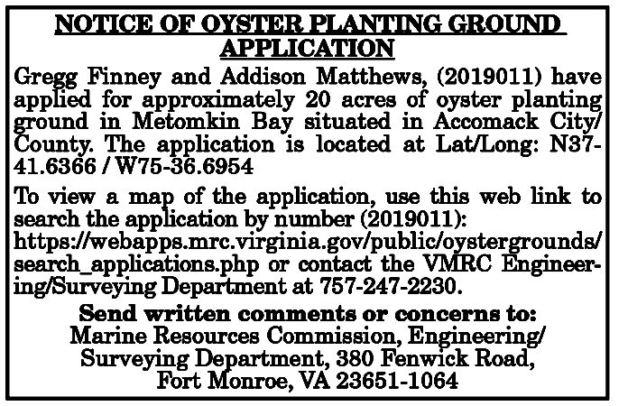 Oyster planting Grounds App