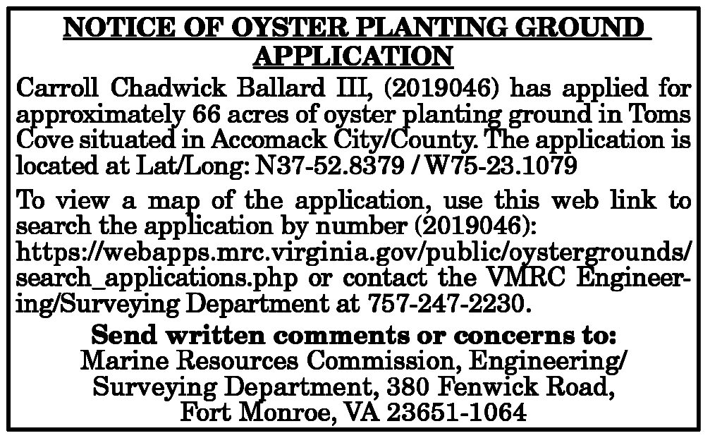 Oyster Grounds App