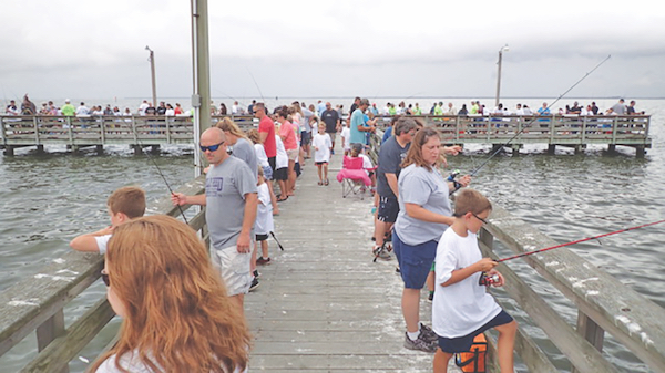 Kids fish free at Saxis pier on Sept. 10