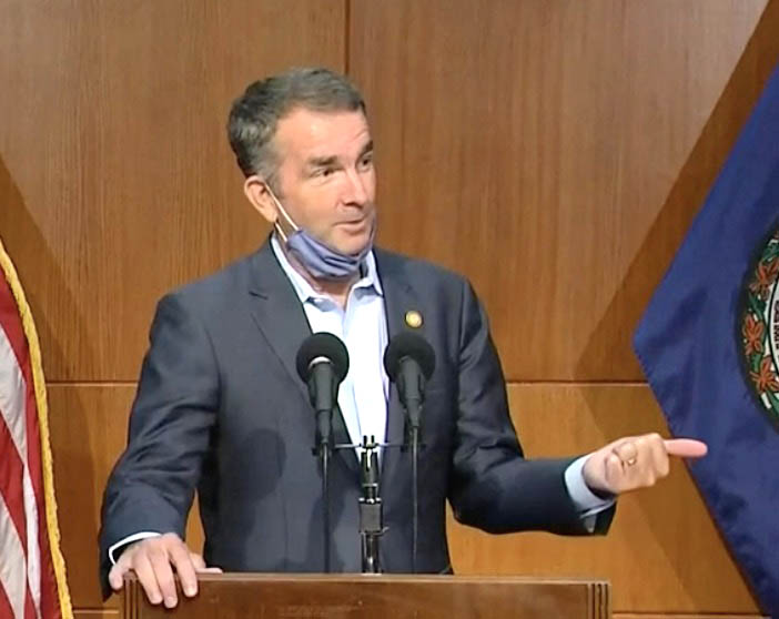 Gov. Northam Gives Press Briefing After Ending Isolation Period