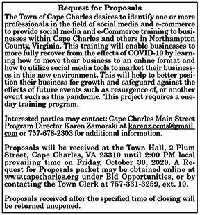 CAPE CHARLES REQUEST FOR PROPOSALS FOR social media professionals 10.2