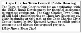 Cape Charles Town Council Public Hearing 10.30