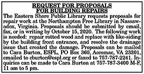 ESPL REQUEST FOR PROPOSALS FOR BUILDING REPAIRS 10.2