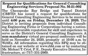 CBBT RFQ for Engineering Services 11.20, 11.27