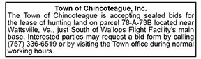 Chincoteague Accepting Bids for Hunting Lease 12.4, 12.11