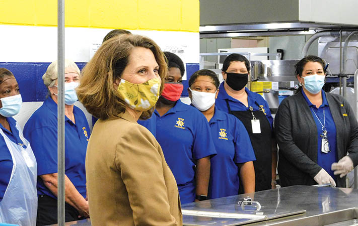 First Lady Pam Northam Visits Northampton High School and Cafeteria