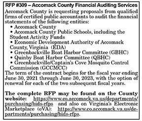 RFP 309 – Accomack County Financial Auditing Services 4.2