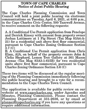 Town of Cape Charles Joint Pubic Hearing 3.26