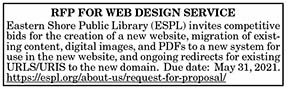 Eastern Shore Public Library RFP For Web Design Service 4.30