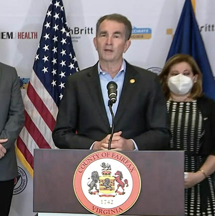 Gov. Northam: All Virginia Adults Eligible for COVID-19 Vaccine