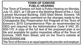 Town of Exmore Public Hearing Comp. Plan 6.25