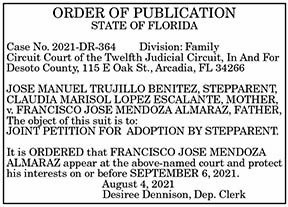 Adoption Order of Publication Benitez 8.13, 8.20, 8.27, 9.3