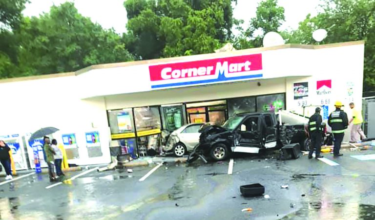No Injuries After Driver Crashes into Gas Pump, Vehicle, Corner Mart Store in Temperanceville