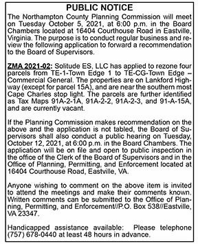 Northampton County Planning Commission Public Notice 9.17