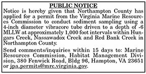 Northampton County VMRC Public Notice 9.3
