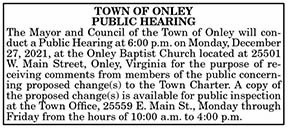 Town of Onley Public Hearing 12.17
