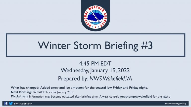 NWS Issues Third Winter Storm Briefing: 6″-8″ of Snow Forecast for Shore