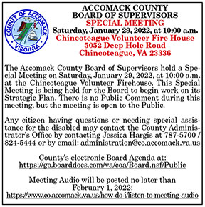Accomack County Board of Supervisors Special Meeting 1.14, 1.21