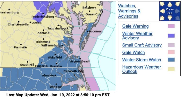 Winter Storm Watch Issued for Northampton, Accomack Counties