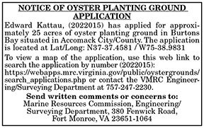 Oyster Planing Ground Application Edward Kattau 4.1, 4.8