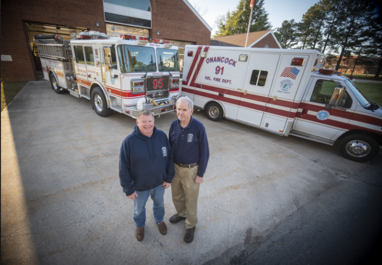 Two Onancock Firefighters Mark 50 Years