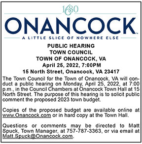 Town of Onancock Public Hearing 4.15