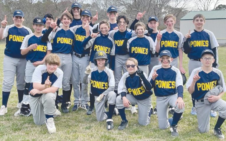 Ponies Middle School Baseball Team Wins District