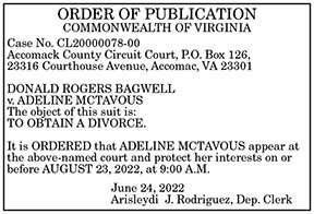 Bagwell v. Mctavous to Obtain A Divorce 7.1, 7.8, 7.15, 7.22