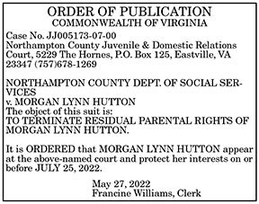 Northampton County Dept. of Social Services v. Morgan Lynn Hutton 6.17, 6.24, 7.1, 7.8