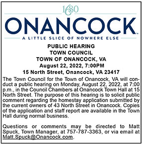 Town of Onancock Public Hearing Homestay 43 North Street 8.5