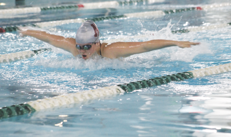 Nandua swimmers split with Maryland squad