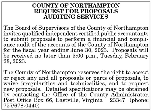 Northampton Co. RFP Auditing Services 1.27, 2.3
