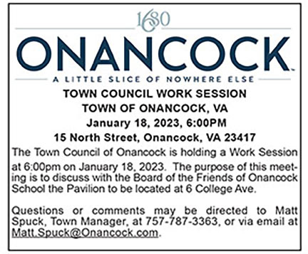 Onancock Town Council Work Session 1.13