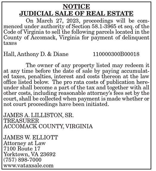 James Elliott Judicial Sale of Real Estate Hall 2.24