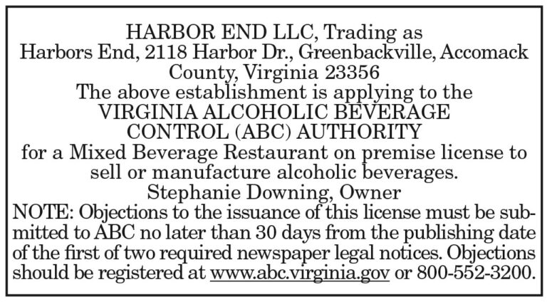 Harbors End ABC License 3.17, 3.24