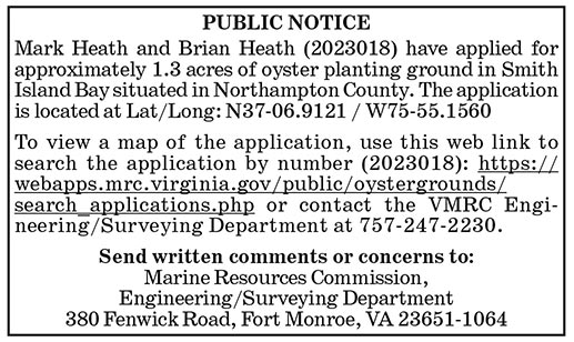 VMRC Oyster Ground Application 2023018