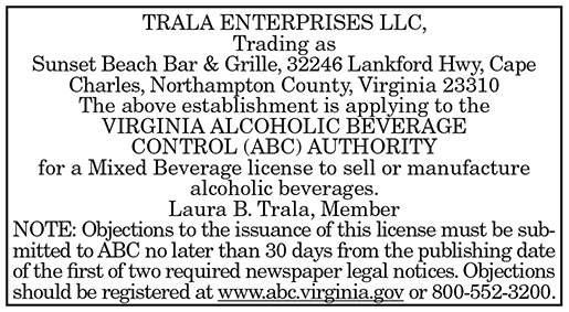 ABC License, Sunset Beach Bar & Grille