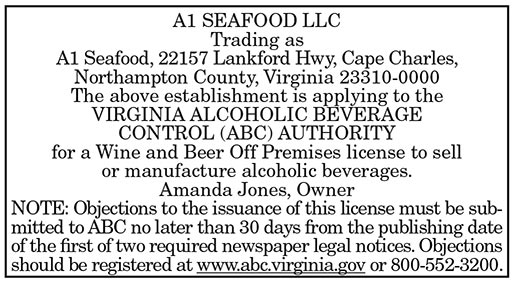 A1 Seafood ABC License