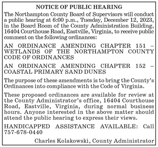 Northampton County BOS, Public Hearing, Dec. 12