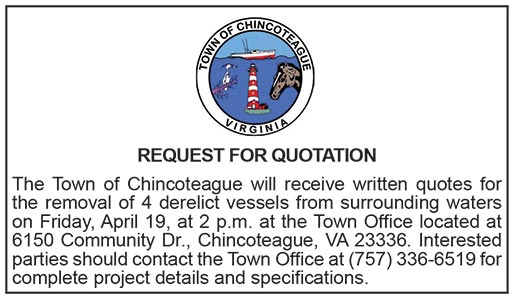Town of Chincoteague, Request for Quotation, Removal of Derelict Vessels
