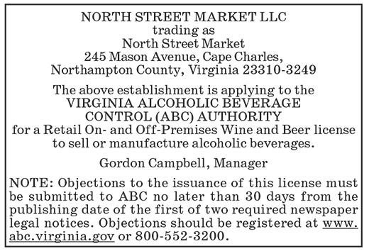 ABC License, North Street Market LLC