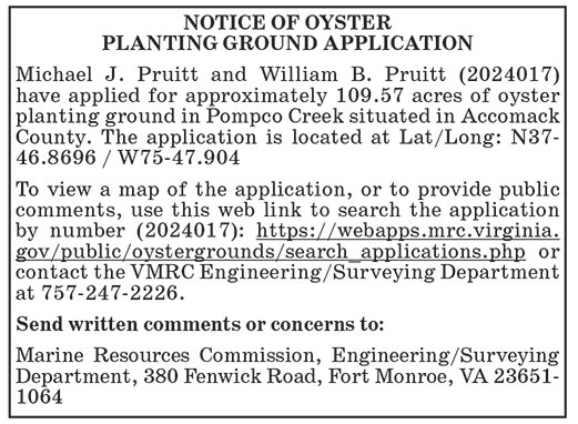 VMRC Oyster Ground Application 2024017