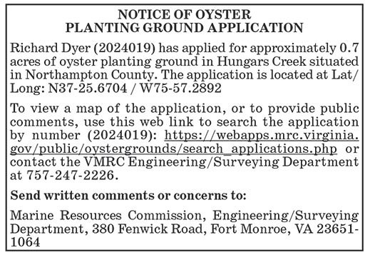 VMRC Oyster Ground Application 2024019