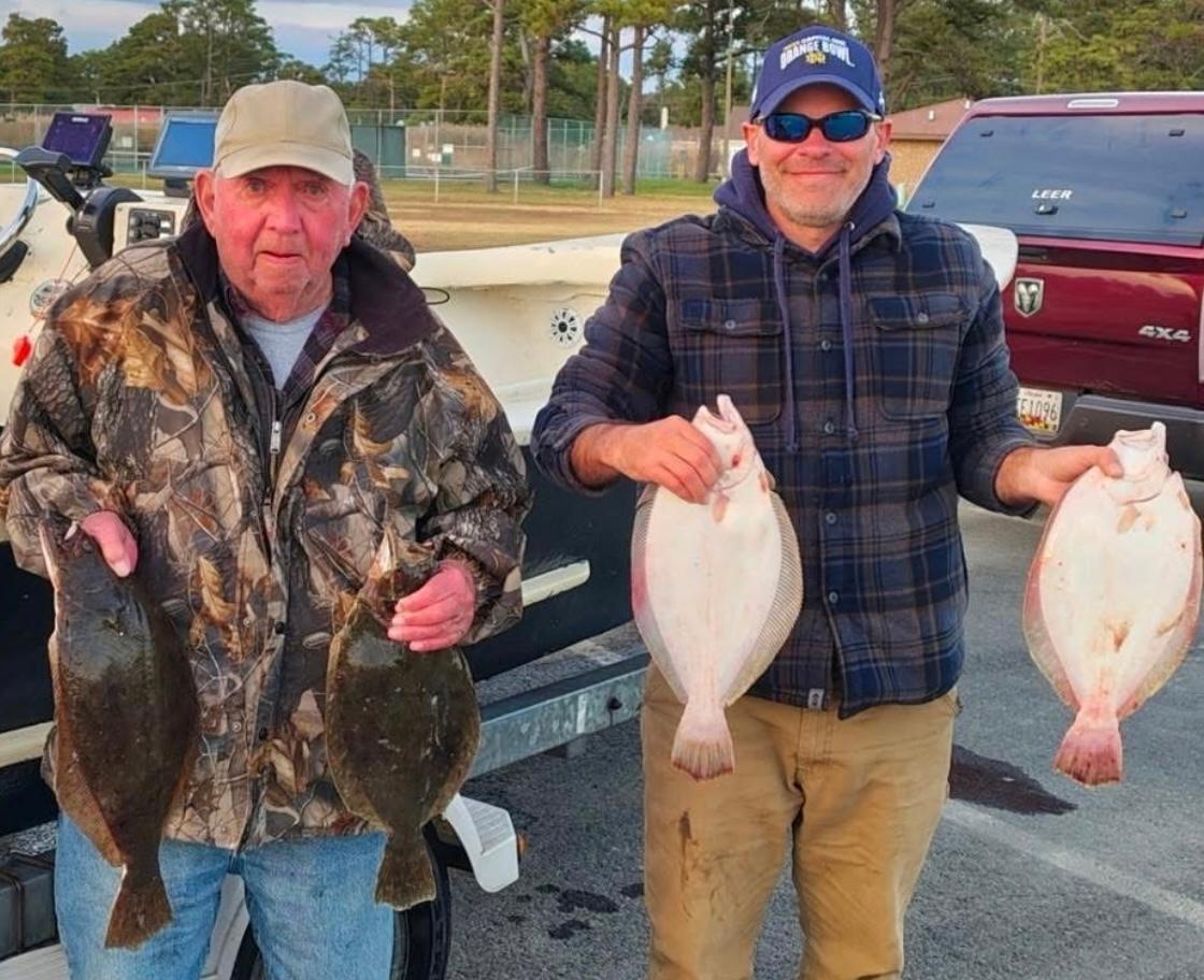 Flounder action good when weather allows