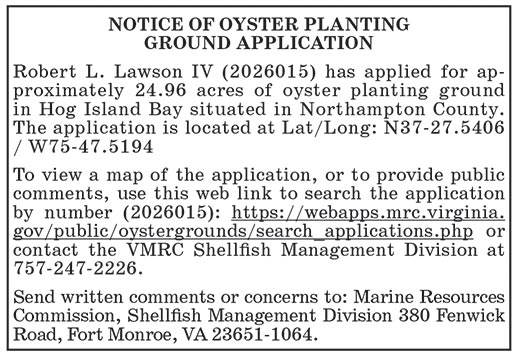 Oyster Ground Application 2026015