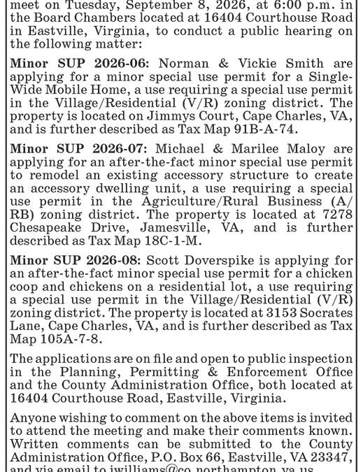 Northampton County BOS, Public Hearing, Sept. 8